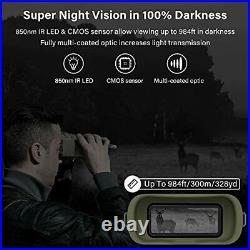 Night Vision Goggles, 1080P Night Vision Binoculars for Darkness with Video