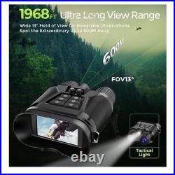 Night Vision Goggles, 3.2 HD Screen, 2625FT View Range, 5000mAh Battery, 7 IR L