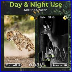 Night Vision Goggles 3'' HD Screen, 8X Zoom, 5000mAh Battery, 1968FT Range