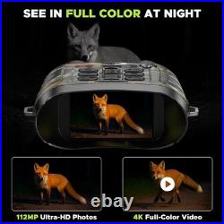Night Vision Goggles 4K, 112 MP Full Color Night Vision Binoculars 18X Zoom Night Vision Goggles 4K, 112 MP Full Color Night Vision Binoculars 18X Zoom
