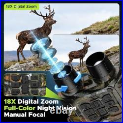Night Vision Goggles 4K, 112 MP Full Color Night Vision Binoculars 18X Zoom