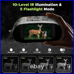 Night Vision Goggles 4K, 112 MP Full Color Night Vision Binoculars 18X Zoom