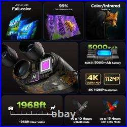 Night Vision Goggles 4K, 112 MP Full Color Night Vision Binoculars 18X Zoom Night Vision Goggles 4K, 112 MP Full Color Night Vision Binoculars 18X Zoom