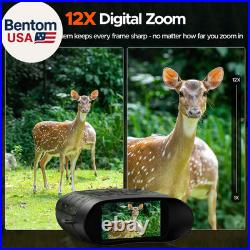 Night Vision Goggles, 4K 112MP Night Vision Binoculars for Adults, 12X Zoom & 50