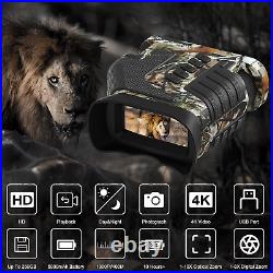 Night Vision Goggles 4K 16MP Night-Vision Binoculars for Adults 10X Optical Zoom