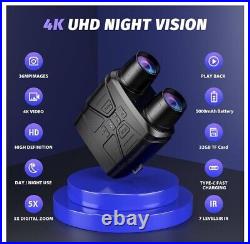 Night Vision Goggles 4K Binoculars 3'' HD Screen Binoculars Can Save Photos