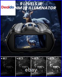 Night Vision Goggles, 4K Binoculars with Camera, 3.5 HD Display and 32GB TF Car