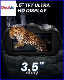Night Vision Goggles, 4K Binoculars with Camera, 3.5 HD Display and 32GB TF Car