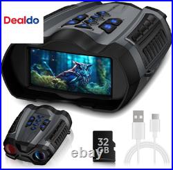 Night Vision Goggles, 4K Binoculars with Camera, 3.5 HD Display and 32GB TF Car