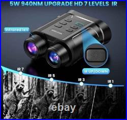 Night Vision Goggles 4K HD Binoculars Large Screen 5x Zoom Darkness Surveillance Night Vision Goggles 4K HD Binoculars Large Screen 5x Zoom Darkness Surveillance