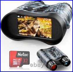 Night Vision Goggles, 4K Night Vision Binoculars 3.2 HD Display and 32GB TF
