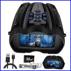 Night Vision Goggles, 4K Night Vision Binoculars for Adult with 3.5 HD Black