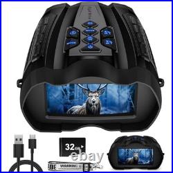 Night Vision Goggles, 4K Night Vision Binoculars for Adult with 3.5 HD Black