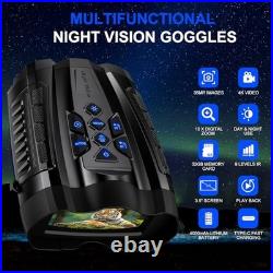 Night Vision Goggles, 4K Night Vision Binoculars for Adult with 3.5 HD Black