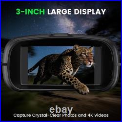 Night Vision Goggles 4K Night Vision Binoculars for Adults, 3'' HD Screen B