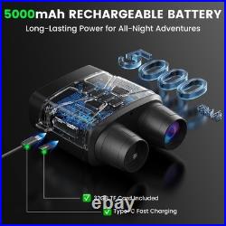 Night Vision Goggles 4K Night Vision Binoculars for Adults, 3'' HD Screen B