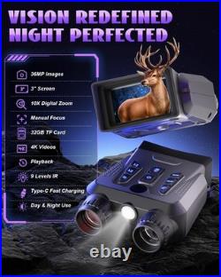 Night Vision Goggles, 4K Night Vision Binoculars for Adults High Powered, 3.0 Night Vision Goggles, 4K Night Vision Binoculars for Adults High Powered, 3.0
