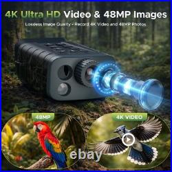Night Vision Goggles 4K with Rangefinder Digital Infrared Binoculars 18XZoom 64G