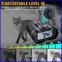 Night Vision Goggles 4k Infrared Digital Binoculars4000mah Rechargeable Black