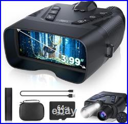 Night Vision Goggles, 58MP Full-Color 4K Binoculars with Black