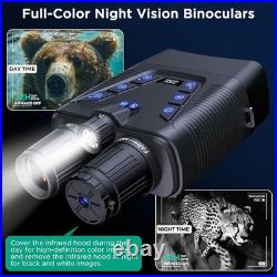 Night Vision Goggles, 58MP Full-Color 4K Binoculars with Black