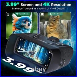 Night Vision Goggles, 58MP Full-Color 4K Binoculars with Black