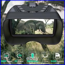Night Vision Goggles, 58MP Full-Color 4K Binoculars with Black