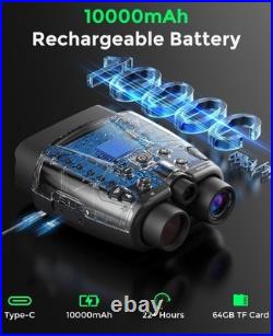 Night Vision Goggles, 58MP Full-Color 4K Night Vision Binoculars 10000mAh