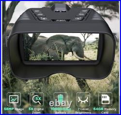 Night Vision Goggles, 58MP Full-Color 4K Night Vision Binoculars with 10000Mah F Night Vision Goggles, 58MP Full-Color 4K Night Vision Binoculars with 10000Mah F