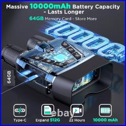 Night Vision Goggles, 58MP Full-Color 4K Night Vision Binoculars with 10000Mah F Night Vision Goggles, 58MP Full-Color 4K Night Vision Binoculars with 10000Mah F