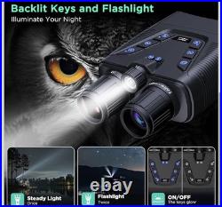 Night Vision Goggles, 58MP Full-Color 4K Night Vision Binoculars with 10000Mah F
