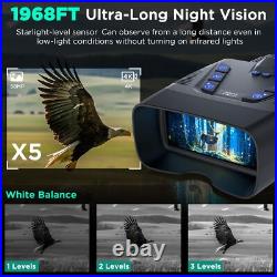 Night Vision Goggles, 58MP Full-Color 4K Night Vision Binoculars with 10000mA