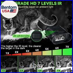 Night Vision Goggles 5W Upgraded 4K HD IR Binoculars 8X Digital Zoom, Rechar
