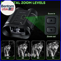 Night Vision Goggles 5W Upgraded 4K HD IR Binoculars 8X Digital Zoom, Rechar Night Vision Goggles 5W Upgraded 4K HD IR Binoculars 8X Digital Zoom, Rechar