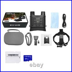 Night Vision Goggles 850nm IR 8X Digital Zoom Binoculars Helmet Mount Telescope