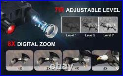 Night Vision Goggles 850nm IR 8X Digital Zoom Binoculars Helmet Mount Telescope