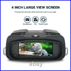 Night Vision Goggles Binoculars 1080P 3.6-10.8X 4 LCD Infrared NVG With 64G Card