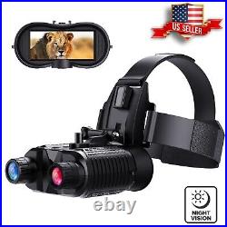 Night Vision Goggles Binoculars Digital IR Head Mounted Hunting Rechargeable
