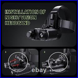 Night Vision Goggles Binoculars Digital IR Head Mounted Hunting Rechargeable