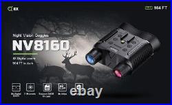 Night Vision Goggles Binoculars Digital IR Head Mounted Hunting Rechargeable+32G