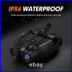 Night Vision Goggles Binoculars Digital IR Head Mounted Hunting Rechargeable DVR