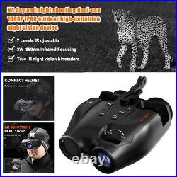 Night Vision Goggles Binoculars Digital IR Head Mounted Hunting Rechargeable NEW