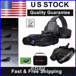 Night Vision Goggles Binoculars HD Digital IR Head Mounted Hunting Rechargeable