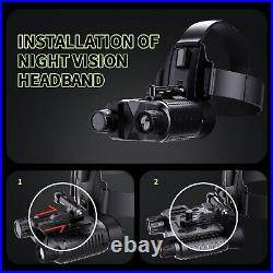 Night Vision Goggles Binoculars HD Digital IR Head Mounted Hunting Rechargeable