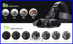 Night Vision Goggles Binoculars HD Digital IR Head Mounted Hunting Rechargeable