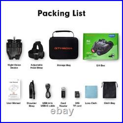 Night Vision Goggles Binoculars HD Digital IR Head Mounted Hunting Rechargeable