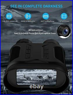 Night Vision Goggles Binoculars for Digital Infrared 4X Optical Zoom Waterproof