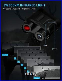 Night Vision Goggles Binoculars for Digital Infrared 4X Optical Zoom Waterproof