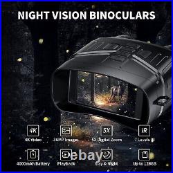 Night Vision Goggles Digital IR 4K NVG Binoculars HD Portable Rechargeable