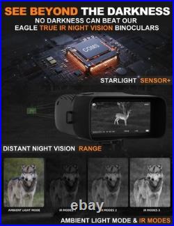 Night Vision Goggles Eagle 4K Night Vision Binoculars for Adults, Dual Mode